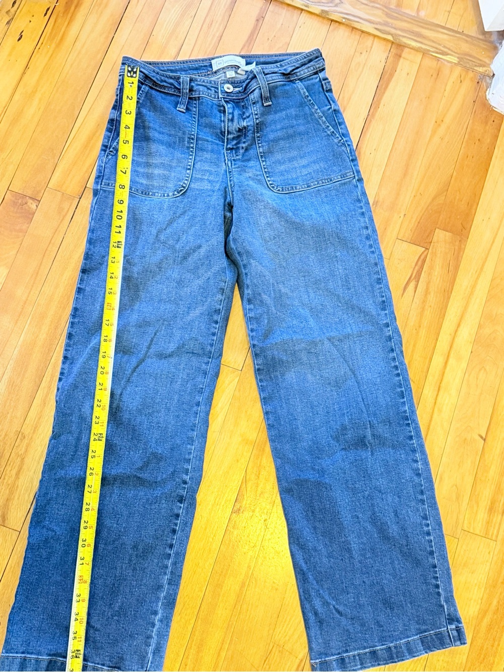 REgeneration Celebrity Pink Wide Leg Jeans Size 3/26 Porkchop Pocket Denim - Picture 1 of 5
